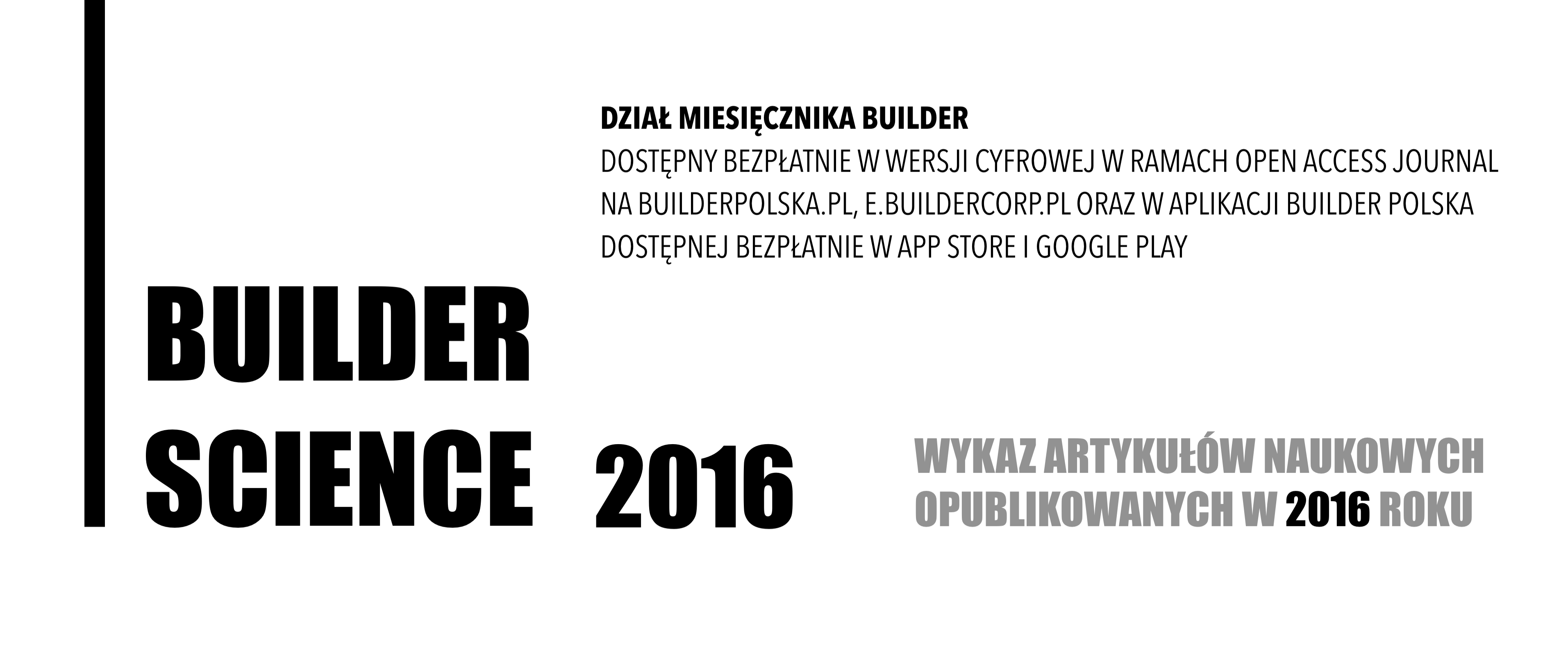 BUILDER SCIENCE 2016